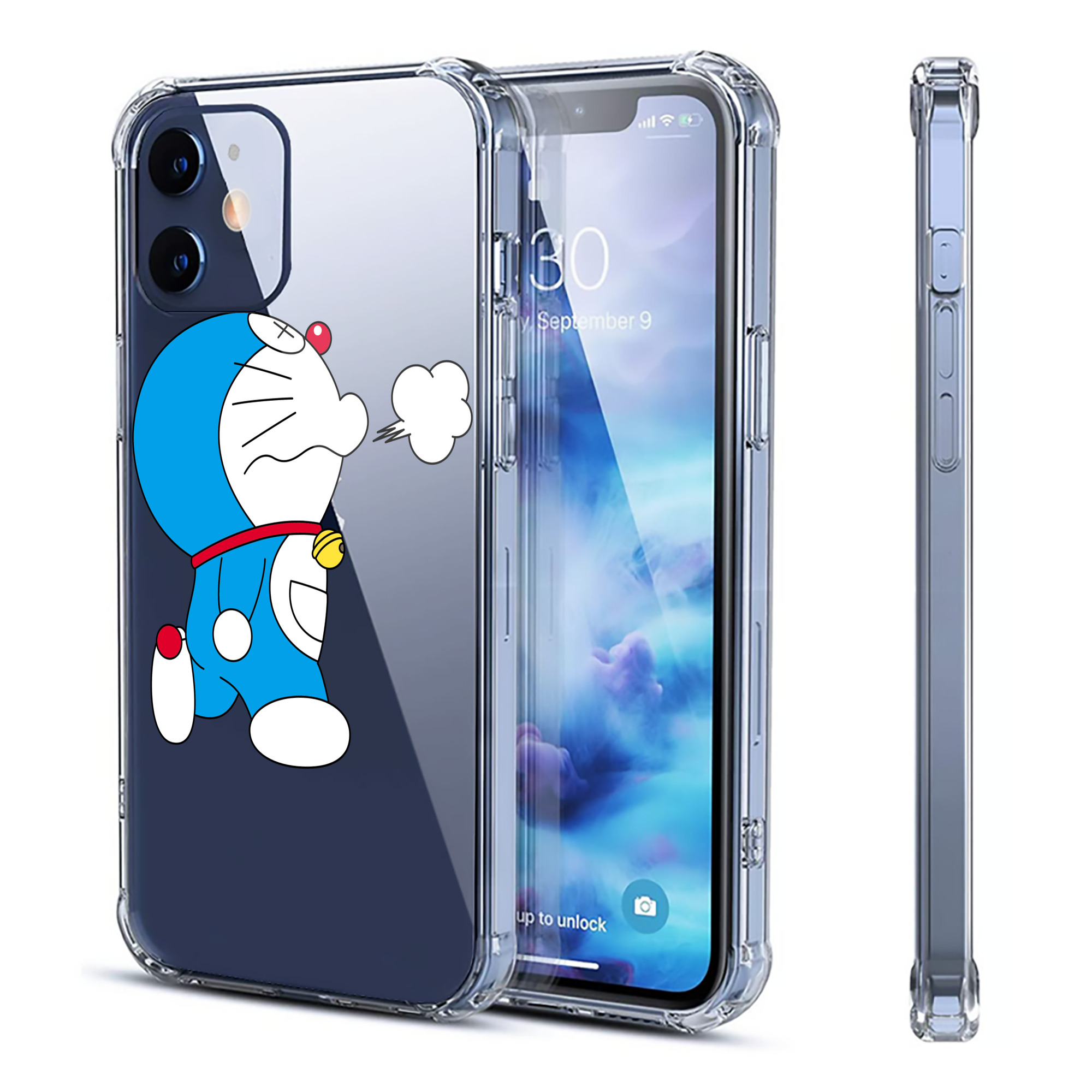（画像用） ドラえもん Doraemon 【iPhone 12シリーズ対応】透明スマホケース（クリアソフトケース）